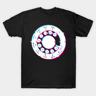 Glitched Out Rotary Phone T-Shirt